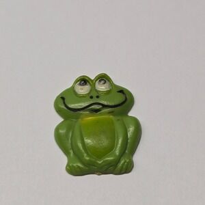 GWA Vintage 1980 Frog Refrigerator Magnet Unisex OS Green Retro Kitsch Animal